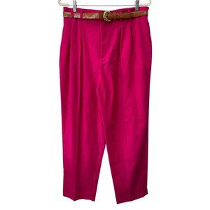 Vintage 90s Susan Roberts Belted Pleated High Waist Pants Size 18 Deadstock NEW